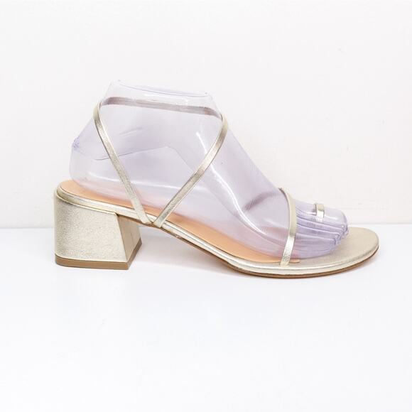 ANCIENT GREEK SANDALS Chora Gold Leather Toe Loop Ankle Wrap Handmade Sz 38/7.5 - Picture 5 of 11